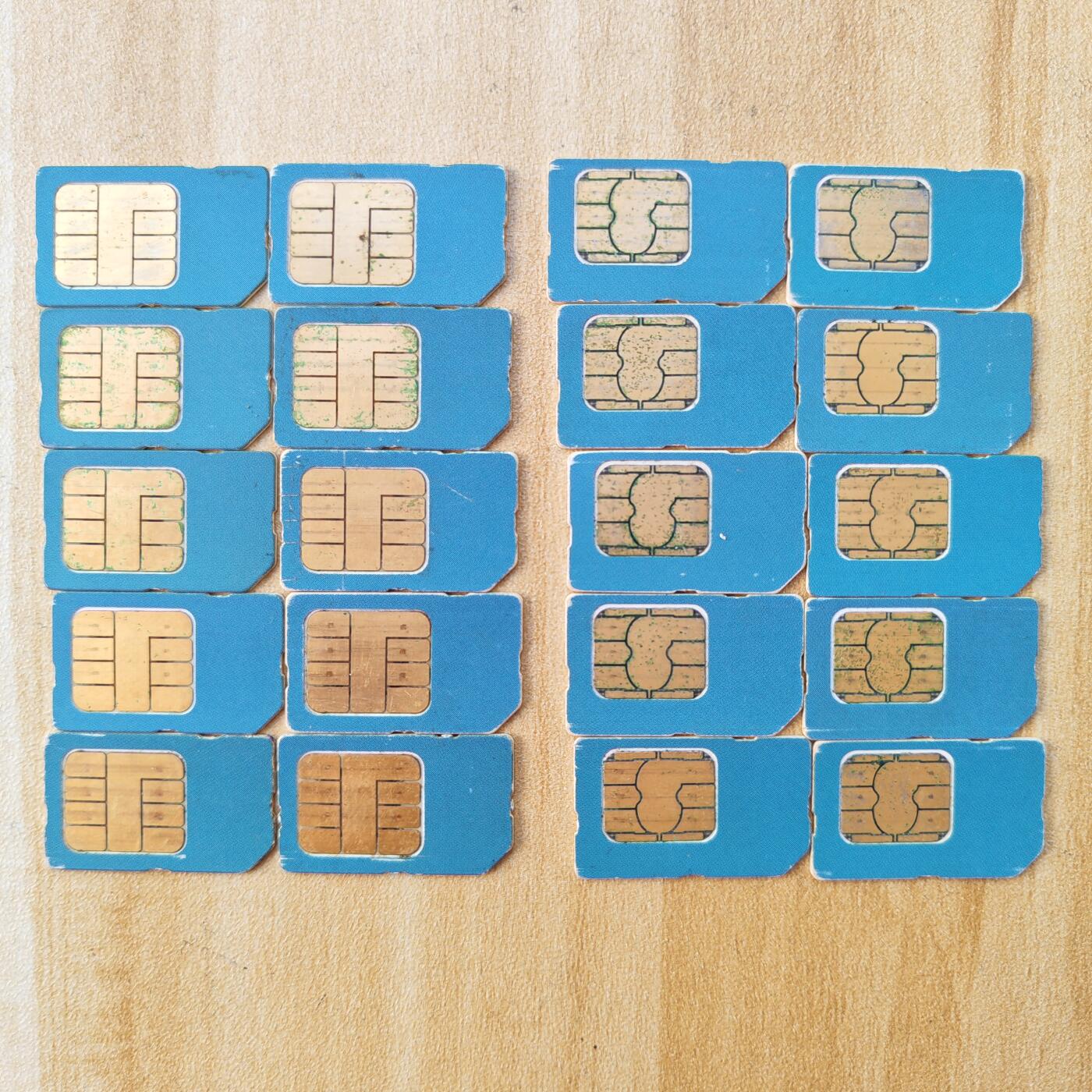 （手机SIM卡 IC卡）第10期2025年11月23日晚21：10时延时截拍 福建手机SIM卡 芯片97年 2种不同芯片