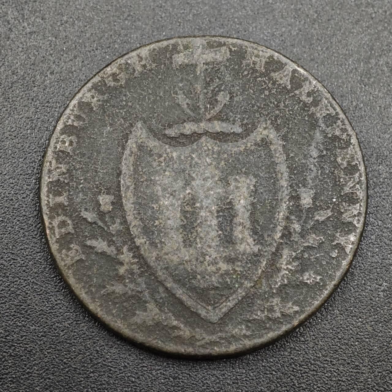 【淘币小摊】实时拍第八百零四拍   散币银币场   满百包邮可预留二周 每周一统一发货   英国1790年半便士铜币代币