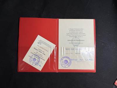 戎马世界章牌大赏第108期 - 匈牙利国防部授予赫拉什科女上士的服役10周年奖章证书