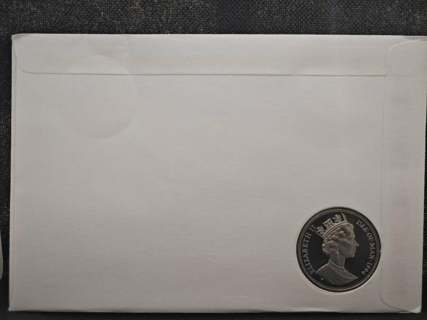 【淘币小摊】限时拍第八百零七拍  克朗币邮币封场  满百包邮可预留两周  周一统一发货    马恩岛1994年诺曼底登陆50周年克朗纪念币邮币封