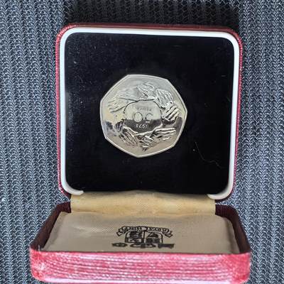 道一币馆币章第一百五十六场 - 原盒 英国1973年加入欧洲经济共同体50便士纪念币