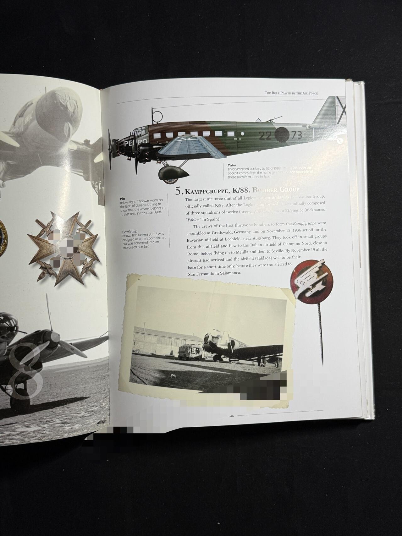 戎马世界章牌大赏第108期 德国秃鹰军团陆海空三1936-1939从历史·编制·飞机·制服·勋章·纪念品全部都系统展示，书后售价79.99美元