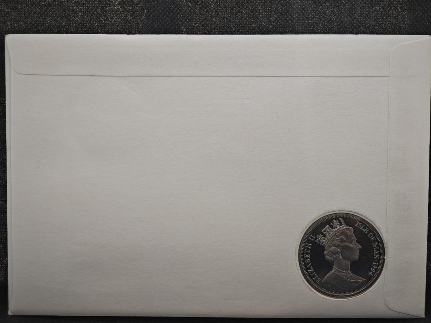 【淘币小摊】限时拍第八百零七拍  克朗币邮币封场  满百包邮可预留两周  周一统一发货   马恩岛1994年诺曼底登陆50周年克朗纪念币邮币封