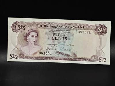 【淘币小摊】限时拍第八百零五拍  纸币场  满百包邮可预留两周  周一统一发货  - 巴哈马50分纸币