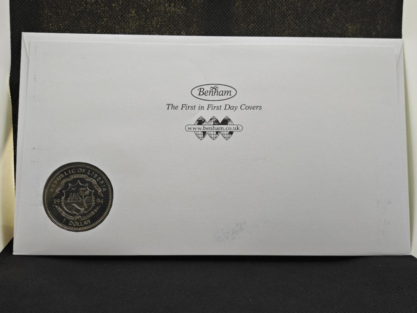 【淘币小摊】限时拍第八百零七拍  克朗币邮币封场  满百包邮可预留两周  周一统一发货   利比里亚1994年赛车锦标赛1元纪念币邮币封