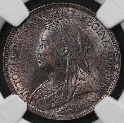 修遠堂世界钱币第九十四期 - NGC MS64BN 1897年英国1/2便士铜币