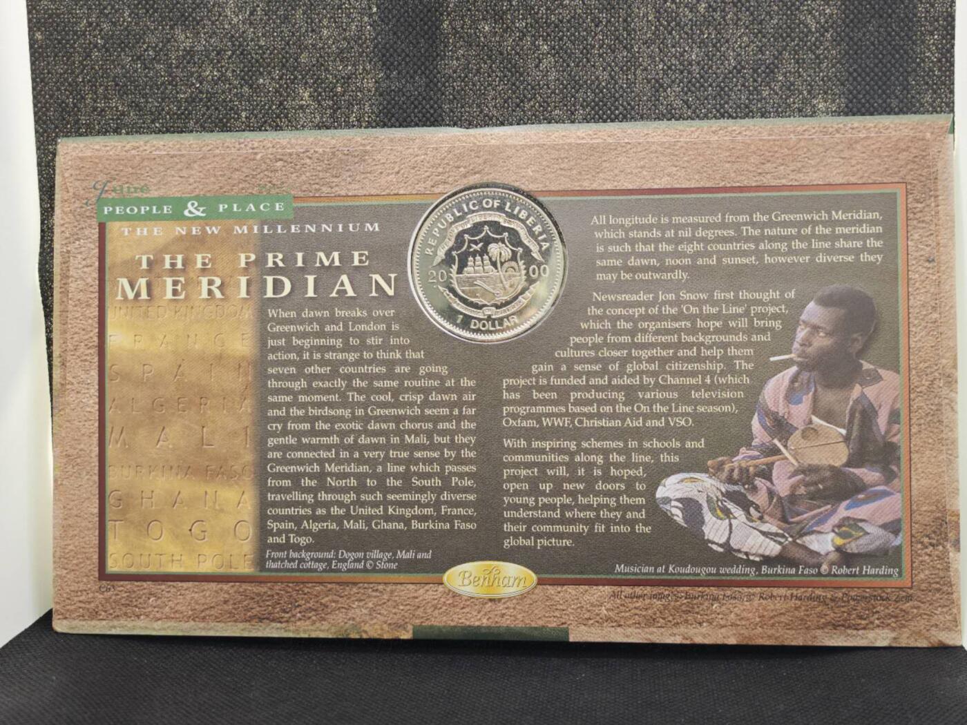 【淘币小摊】限时拍第八百零七拍  克朗币邮币封场  满百包邮可预留两周  周一统一发货  利比里亚200年1元纪念币邮币封