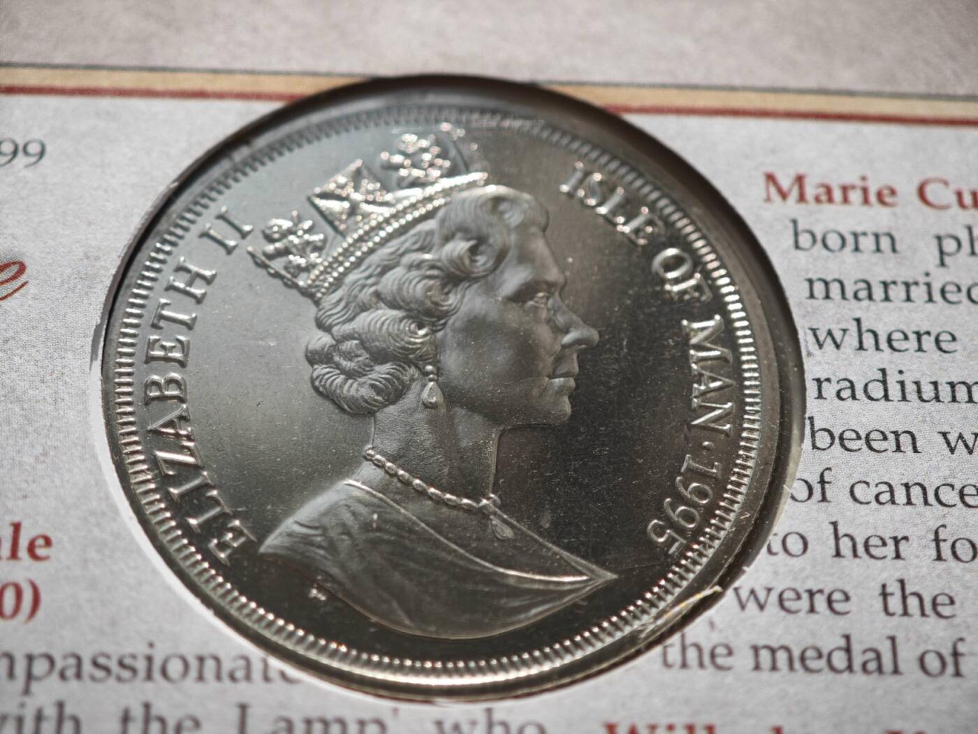 【淘币小摊】限时拍第八百零七拍  克朗币邮币封场  满百包邮可预留两周  周一统一发货   马恩岛1995年现代发明克朗纪念币邮币封