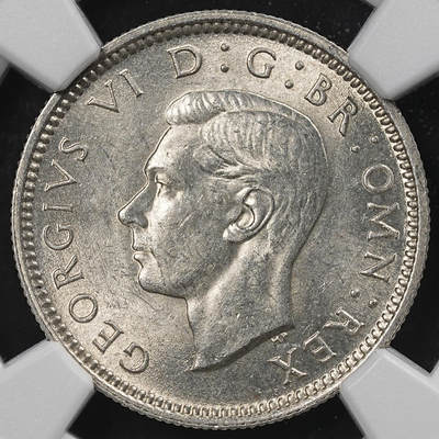 修遠堂世界钱币第九十四期 - NGC MS64 1939年英国6便士银币
