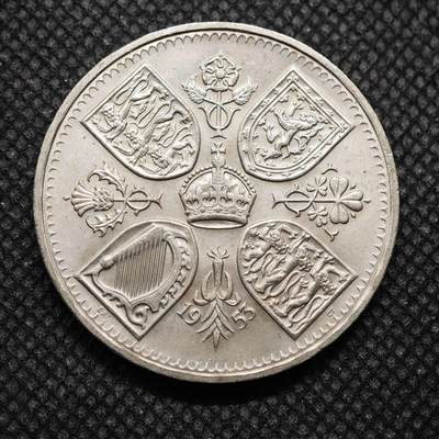 【淘币小摊】限时拍第八百零七拍  克朗币邮币封场  满百包邮可预留两周  周一统一发货  -   英国1953年女王加冕5先令纪念币