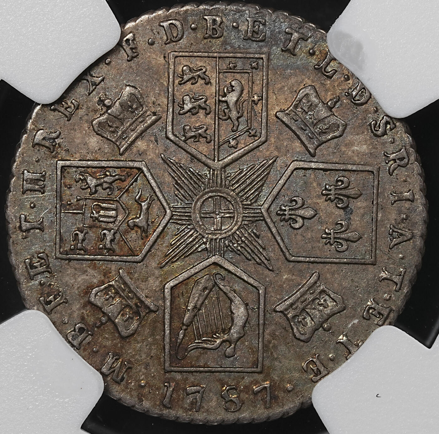 修遠堂世界钱币第九十四期 NGC AU53 1787年英国6便士银币