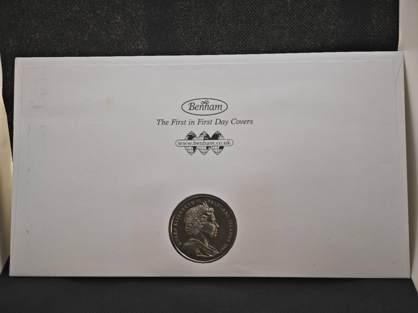 【淘币小摊】限时拍第八百零七拍  克朗币邮币封场  满百包邮可预留两周  周一统一发货   福克兰群岛2007年解放25周年1元纪念币邮币封