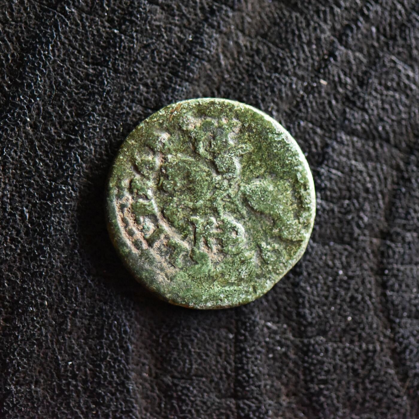 【良泉】第42期【自动场】12月4日晚19.30点开拍！99枚域外古代钱币专场  公元1666年【波兰立陶宛联邦】约翰二世·卡齐米尔·瓦萨“骑士”铜希林，1.4克