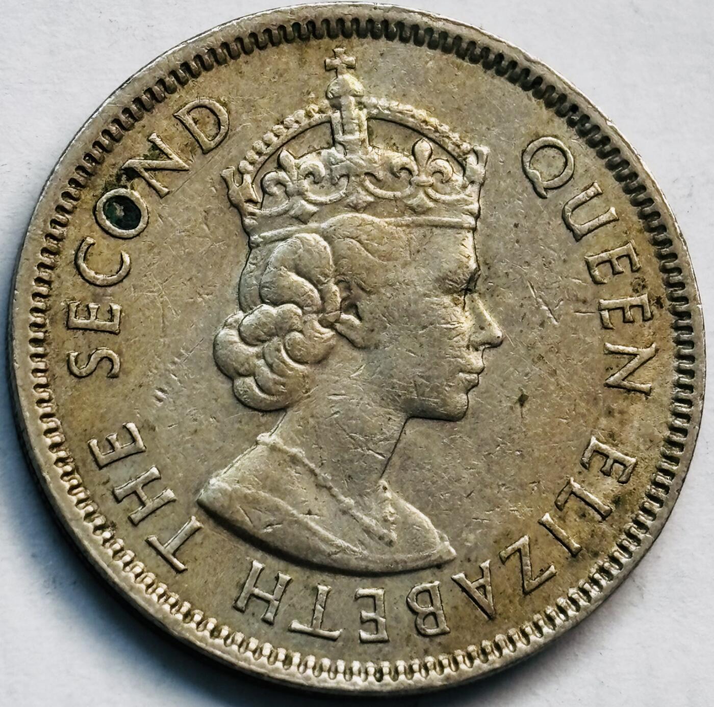 文馨钱币收藏第 282 场，【 长期接收代拍品】，加拿大老铜代用币，银币，德三系列场 少见 H 版1968 年英属香港女王大 5 毫