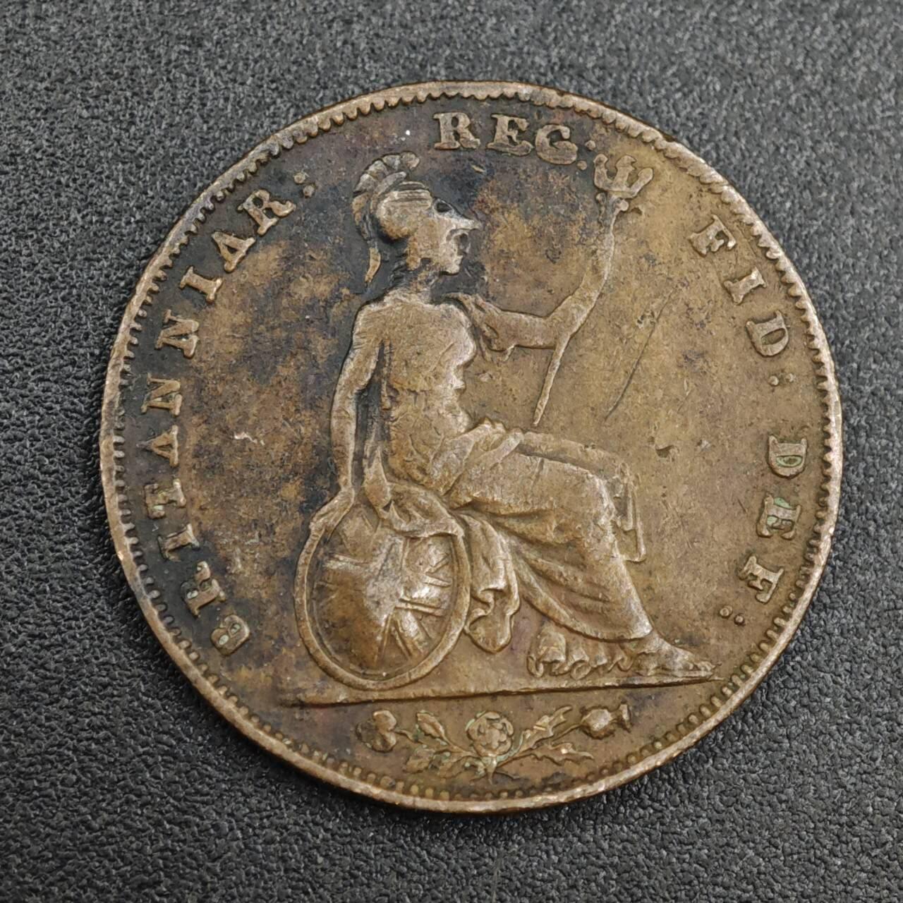 【淘币小摊】实时拍第八百零四拍   散币银币场   满百包邮可预留二周 每周一统一发货   英国1847年维多利亚法新铜币