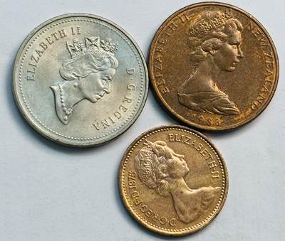 文馨钱币收藏第 282 场，【 长期接收代拍品】，加拿大老铜代用币，银币，德三系列场 - 原光品相英系 3 枚