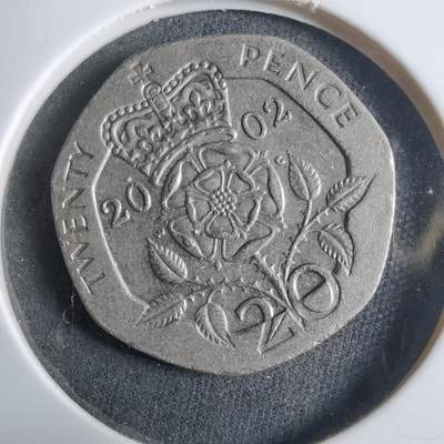 沼泽如烟--第912场 - 英国2002年20便士