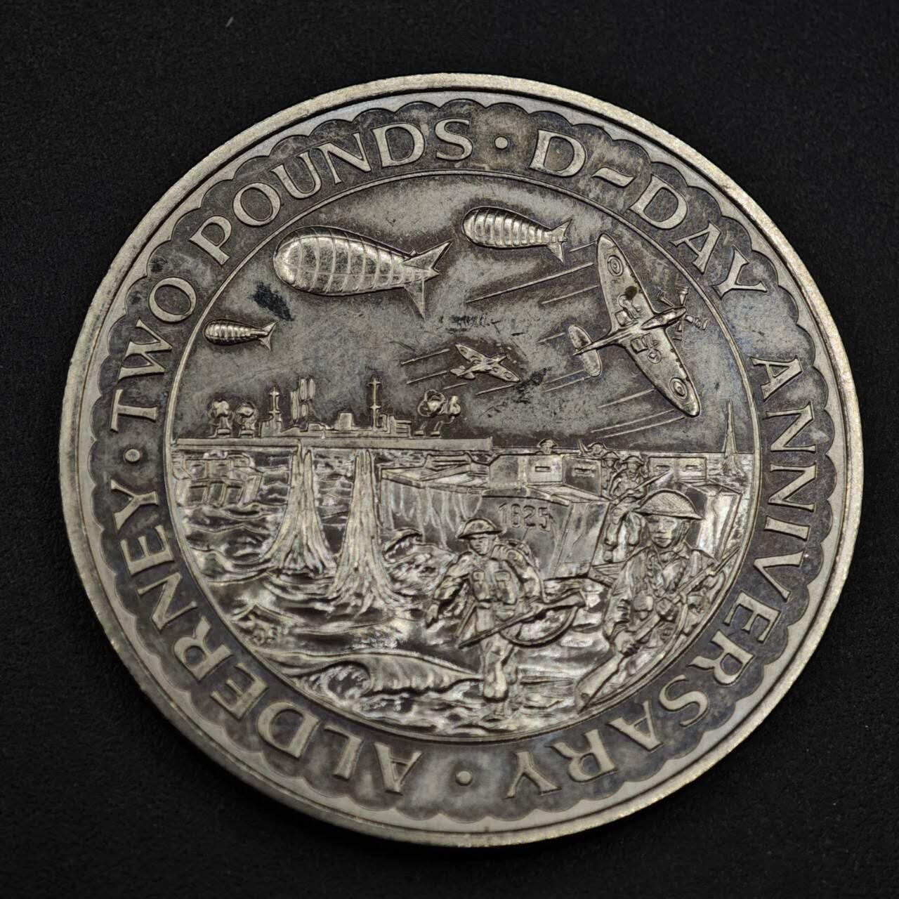 【淘币小摊】限时拍第八百零七拍  克朗币邮币封场  满百包邮可预留两周  周一统一发货   奥尔德尼1994年诺曼底登陆50周年2镑纪念币