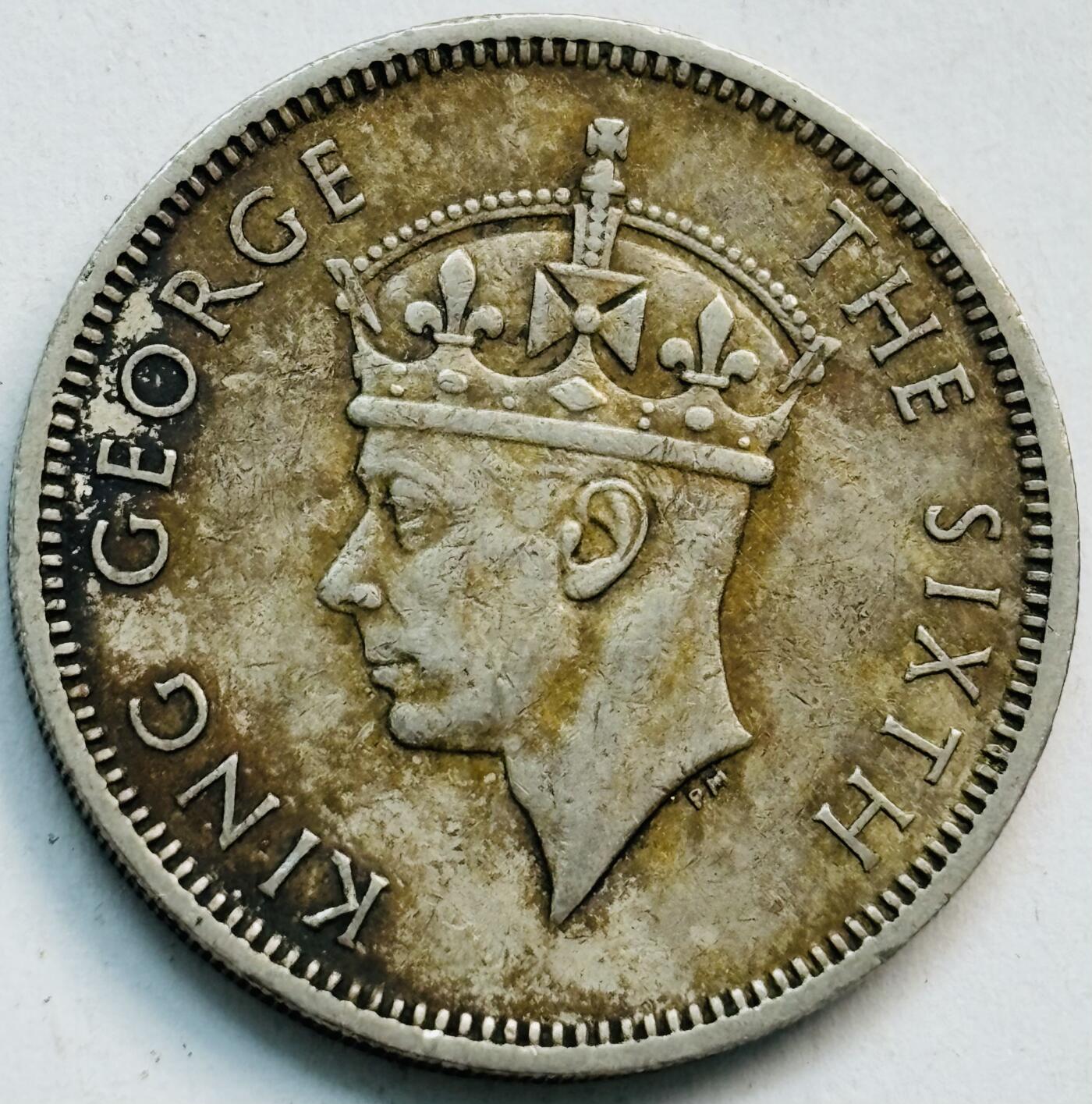 文馨钱币收藏第 282 场，【 长期接收代拍品】，加拿大老铜代用币，银币，德三系列场 1951 年英属香港乔治六世大 5 毫独年份