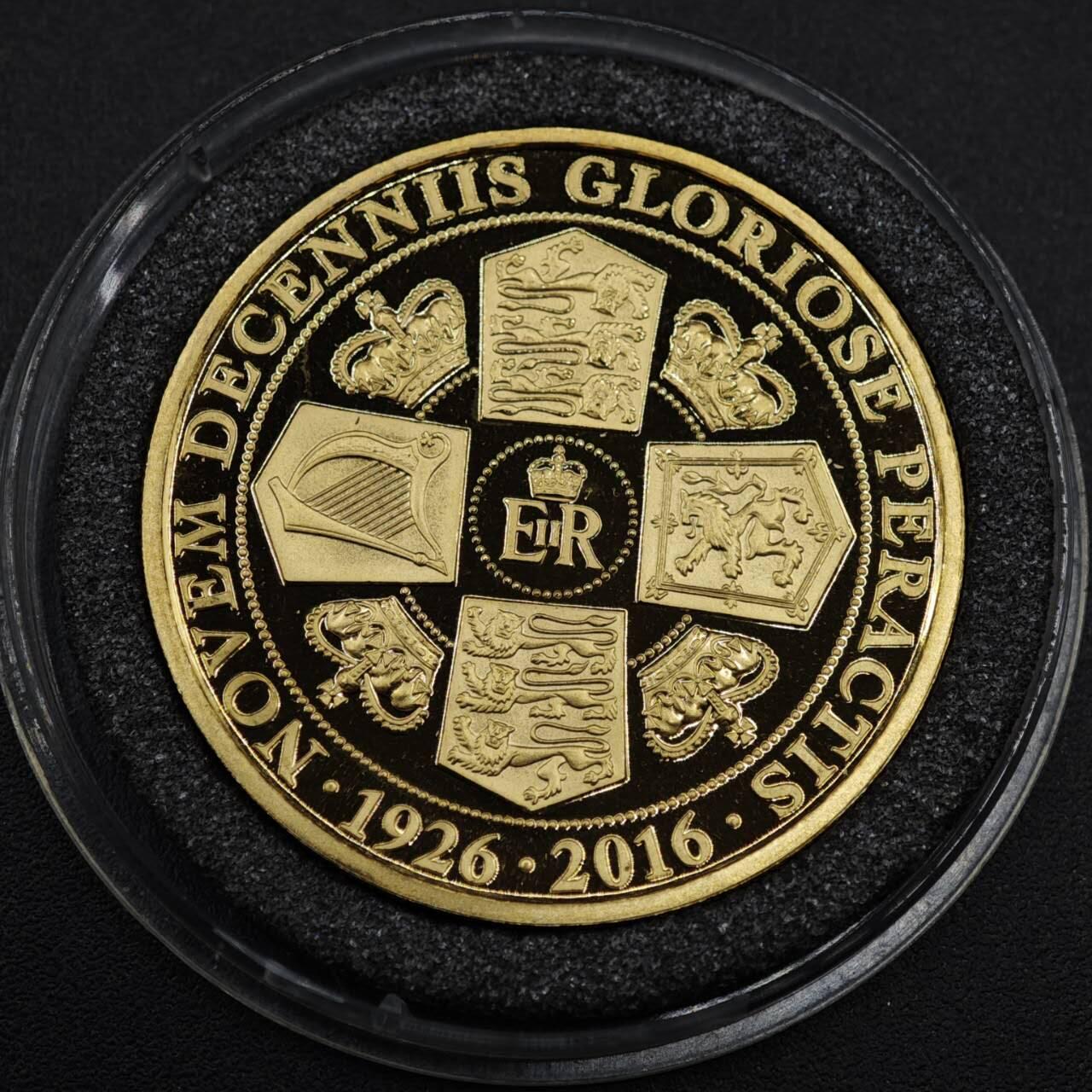 【淘币小摊】限时拍第八百零七拍  克朗币邮币封场  满百包邮可预留两周  周一统一发货   直布罗陀2016年女王90周岁半克朗纪念币 