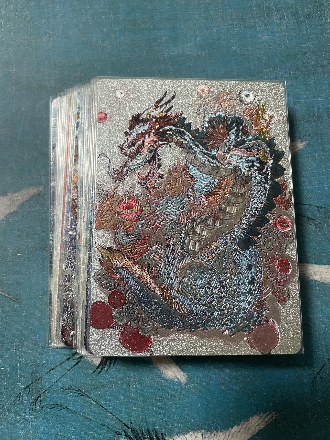 开心玩 卡牌 第八期 戴敦邦龍神粗闪一套 龍年特卡