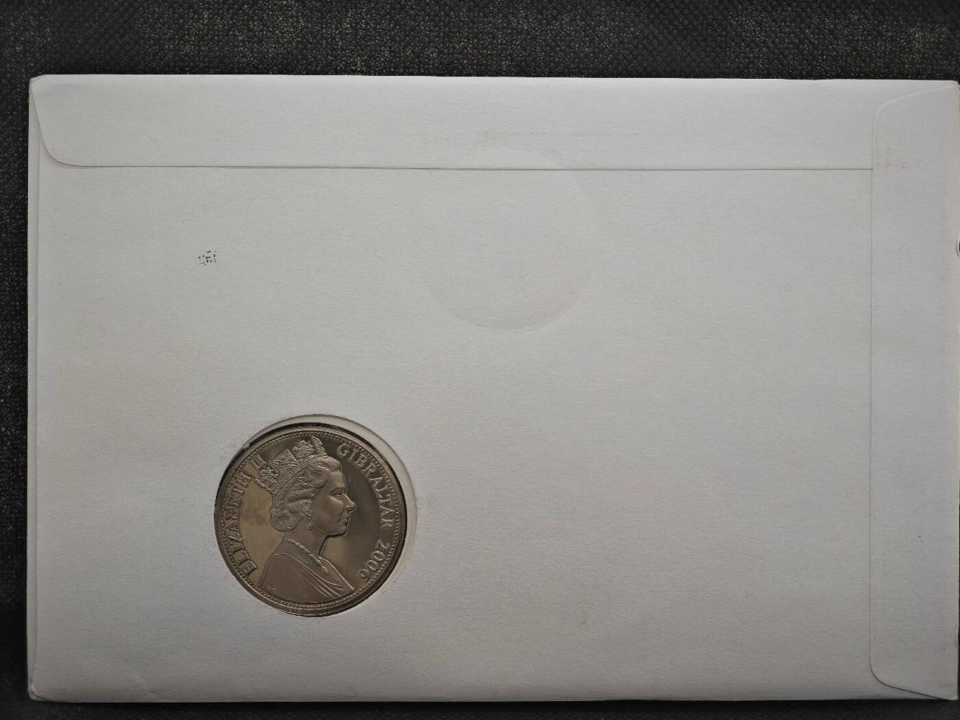 【淘币小摊】限时拍第八百零七拍  克朗币邮币封场  满百包邮可预留两周  周一统一发货    直布罗陀2006年女王80周岁克朗纪念币邮币封