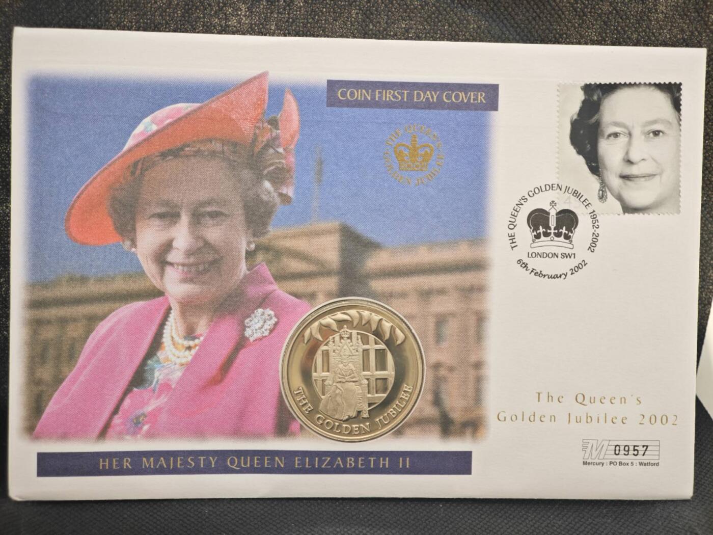 【淘币小摊】限时拍第八百零七拍  克朗币邮币封场  满百包邮可预留两周  周一统一发货   福克兰群岛2002年女王登基金禧50便士纪念币邮币封