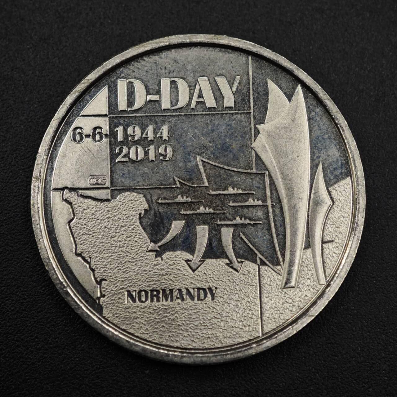 【淘币小摊】限时拍第八百零七拍  克朗币邮币封场  满百包邮可预留两周  周一统一发货   比利时2019年诺曼底登陆75周年5欧元纪念币