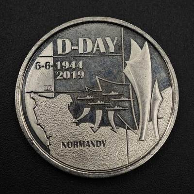 【淘币小摊】限时拍第八百零七拍  克朗币邮币封场  满百包邮可预留两周  周一统一发货  -  比利时2019年诺曼底登陆75周年5欧元纪念币