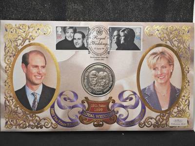 【淘币小摊】限时拍第八百零七拍  克朗币邮币封场  满百包邮可预留两周  周一统一发货  - 直布罗陀1999年戴安娜王妃克朗纪念币邮币封