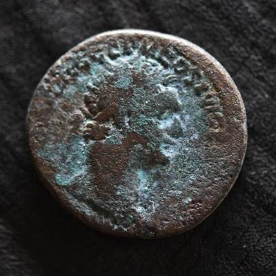 【良泉】第42期【自动场】12月4日晚19.30点开拍！99枚域外古代钱币专场  - 11.5克，公元92-94年【古罗马】弗拉维王朝最后一位皇帝——图密善（日耳曼征服者头衔，第十六次执政官时期）背英勇拟人男像，都庞第（双阿斯）铜币