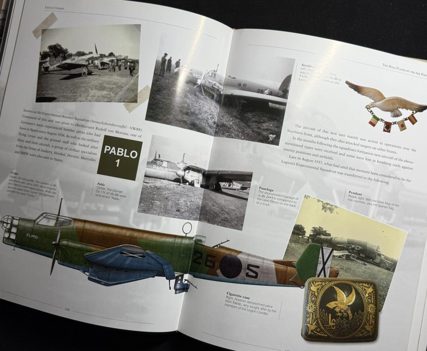戎马世界章牌大赏第108期 德国秃鹰军团陆海空三1936-1939从历史·编制·飞机·制服·勋章·纪念品全部都系统展示，书后售价79.99美元