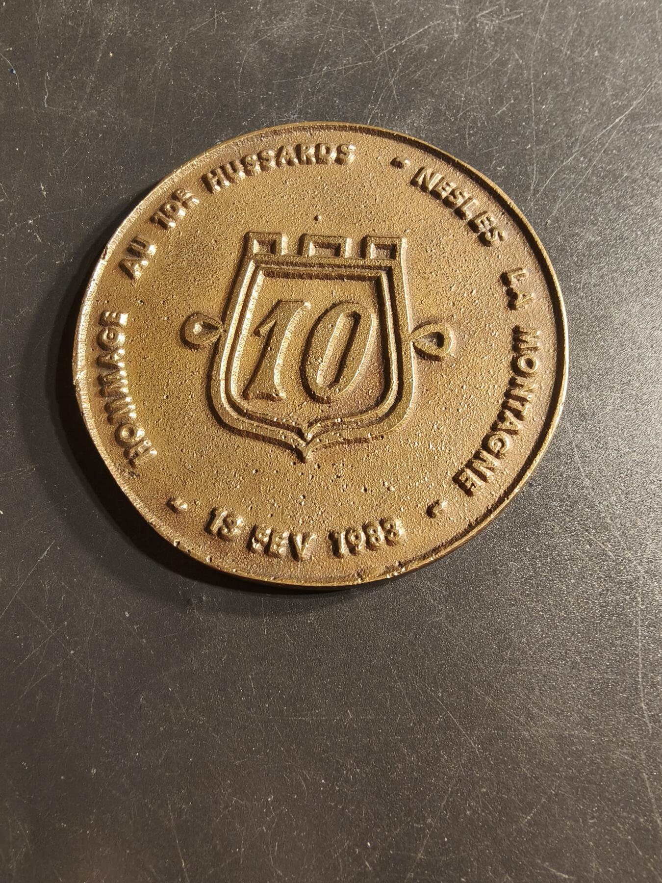 老王徽章第165期 法国纪念拿破仑1814战役纪念章    直径74mm.    重量114.1g