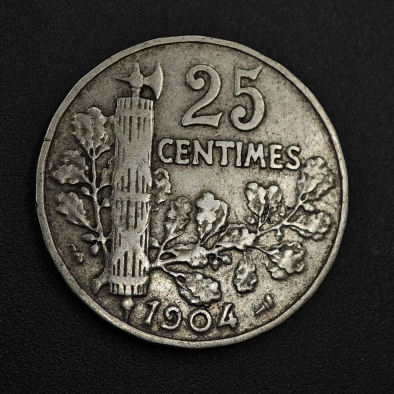 【淘币小摊】实时拍第八百零四拍   散币银币场   满百包邮可预留二周 每周一统一发货   法国1904年25分镍币