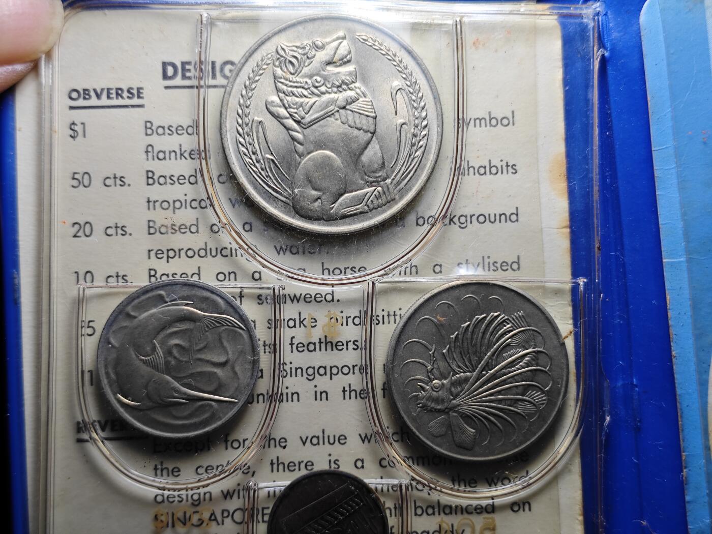 KK钱币收藏小铺 （套币 好品/批量散币 银币）专场  2月预留时间 周末发货  1970新加坡大小面值清年套币