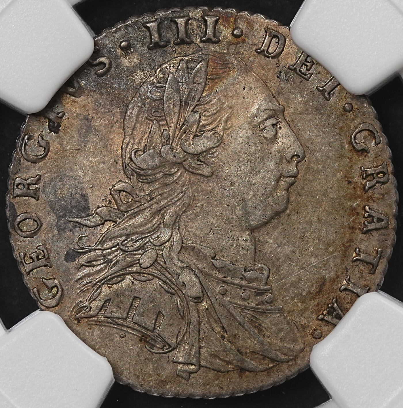 修遠堂世界钱币第九十四期 NGC AU53 1787年英国6便士银币