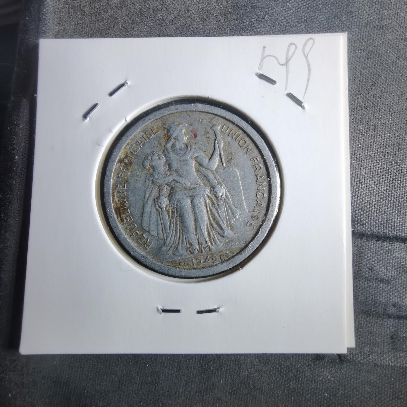 沼泽如烟--第912场 法属新喀里多尼亚1949年2法郎