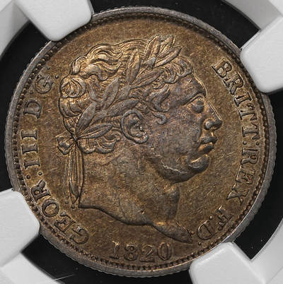 修遠堂世界钱币第九十四期 - NGC AU50 1820年英国1先令银币