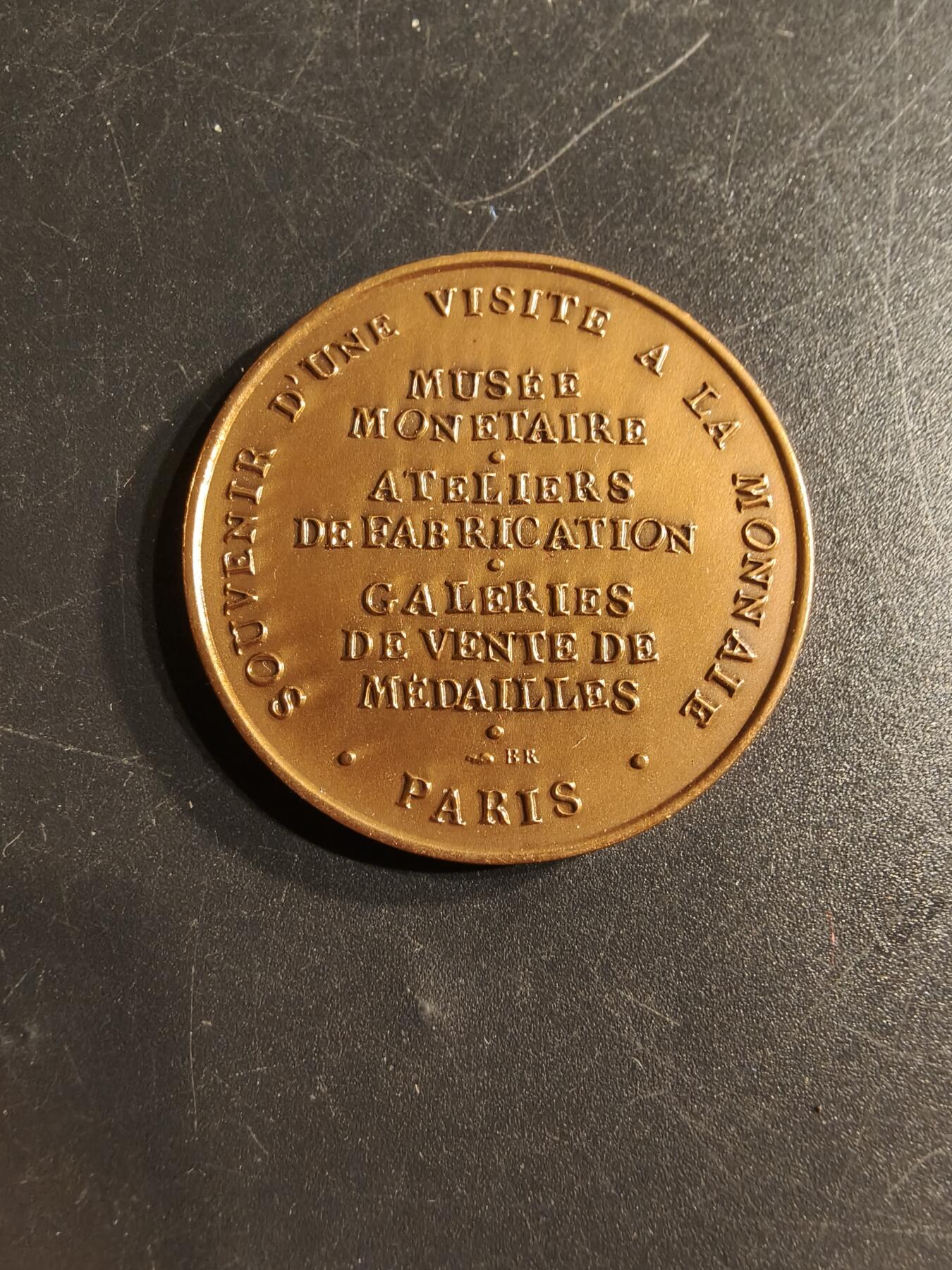 老王徽章第165期 法国巴黎铸币局金银铸币师纪念章     直径36mm.   重量19.2g