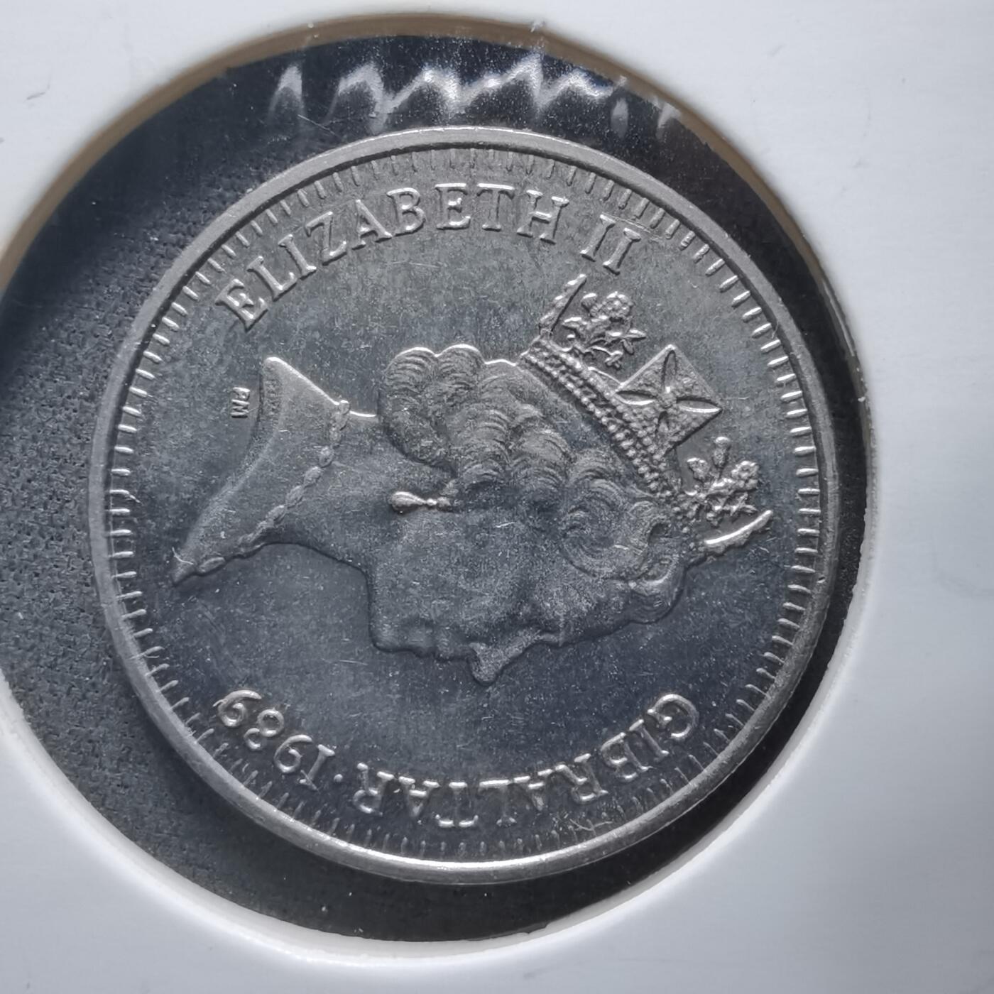 沼泽如烟--第912场 直布罗陀1989年5便士