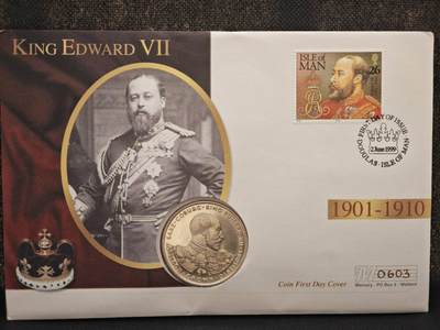 【淘币小摊】限时拍第八百零七拍  克朗币邮币封场  满百包邮可预留两周  周一统一发货  -   直布罗陀1993年君主系列爱德华七世克朗纪念币邮币封