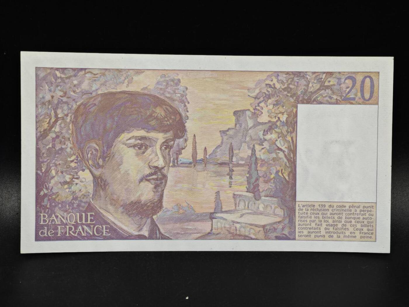 【淘币小摊】限时拍第八百零五拍  纸币场  满百包邮可预留两周  周一统一发货  法国1984年20法郎纸币