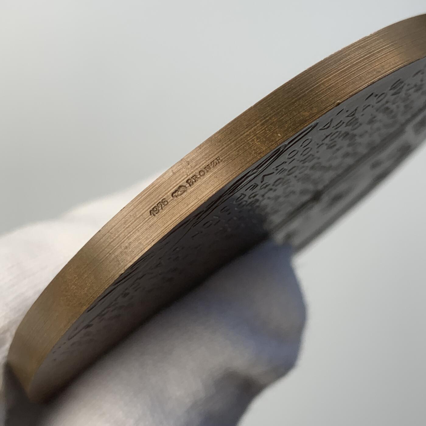 掌中浮雕-藏着的欧洲第043场 1929年法国乔治·库尔特兰纪念大铜章，68mm，背面：库尔特兰作品《生活的傀儡》