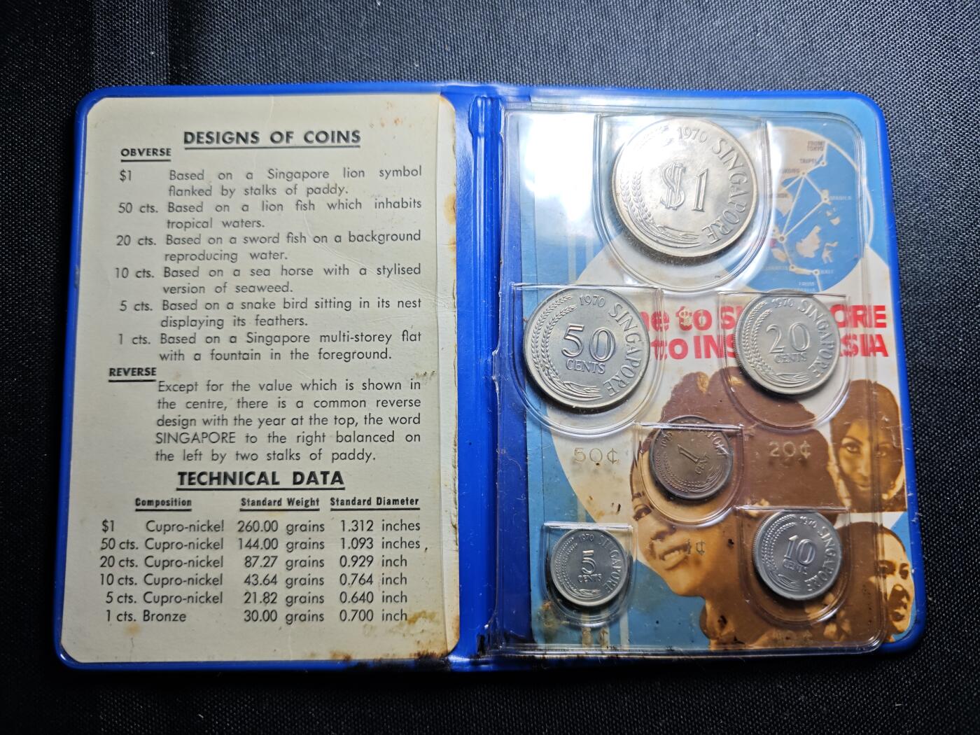 KK钱币收藏小铺 （套币 好品/批量散币 银币）专场  2月预留时间 周末发货  1970新加坡大小面值清年套币