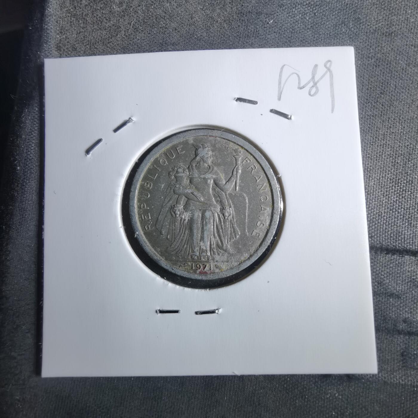 沼泽如烟--第912场 法属新喀里多尼亚1971年1法郎