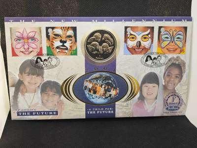 【淘币小摊】限时拍第八百零七拍  克朗币邮币封场  满百包邮可预留两周  周一统一发货  -  直布罗陀1999年小天使克朗纪念币邮币封