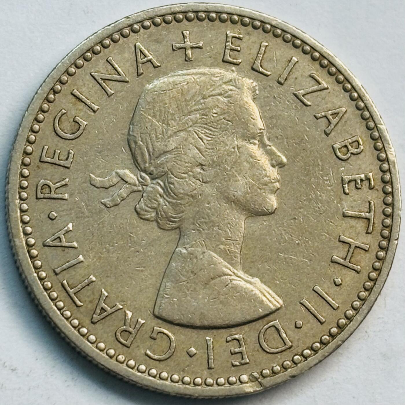 文馨钱币收藏第 282 场，【 长期接收代拍品】，加拿大老铜代用币，银币，德三系列场 1959 年英国女王 1 先令