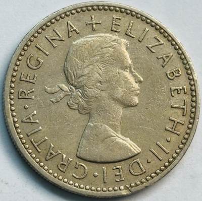 文馨钱币收藏第 282 场，【 长期接收代拍品】，加拿大老铜代用币，银币，德三系列场 - 1959 年英国女王 1 先令