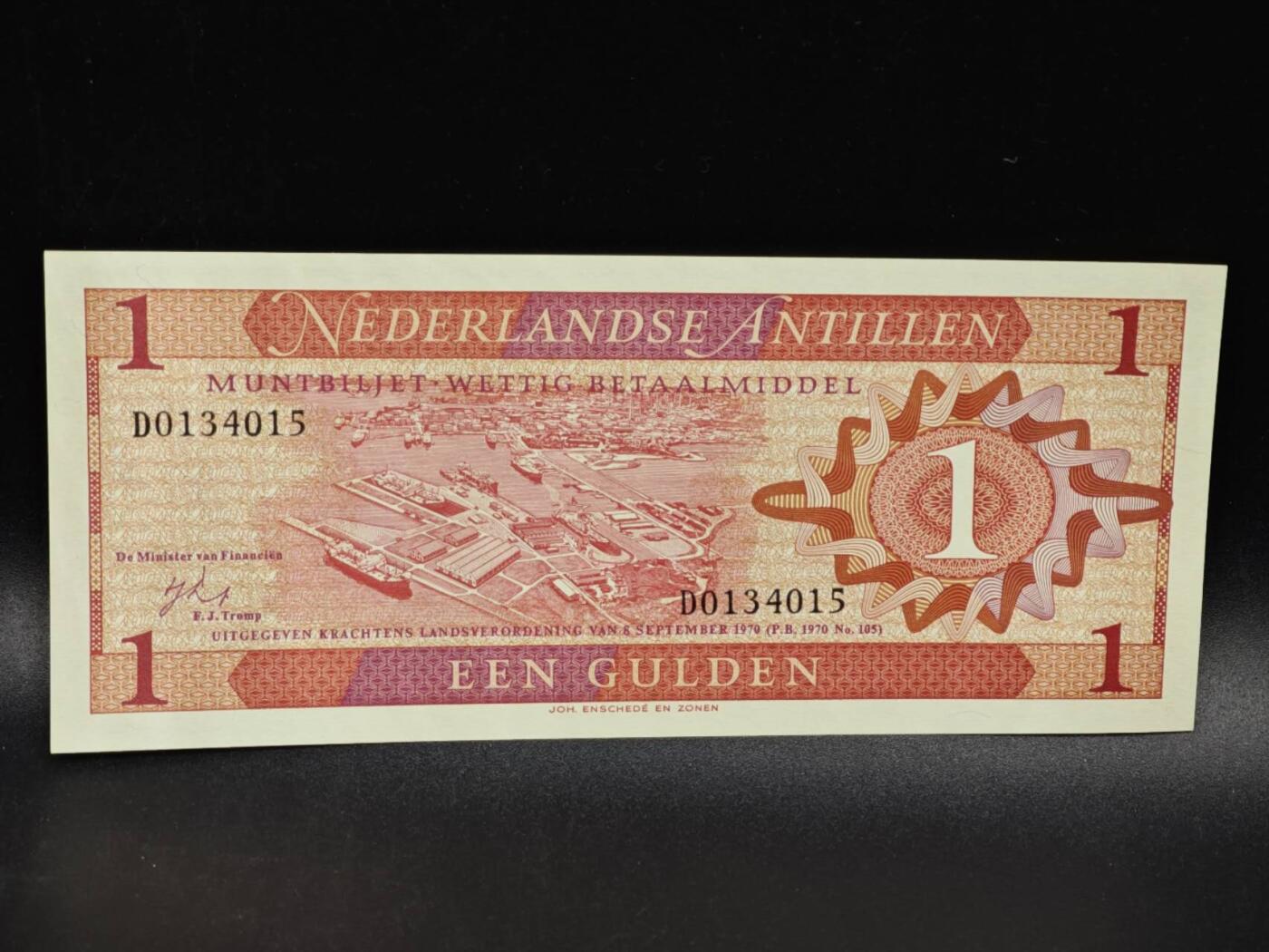 【淘币小摊】限时拍第八百零五拍  纸币场  满百包邮可预留两周  周一统一发货  荷属安德烈斯1975年1盾纸币