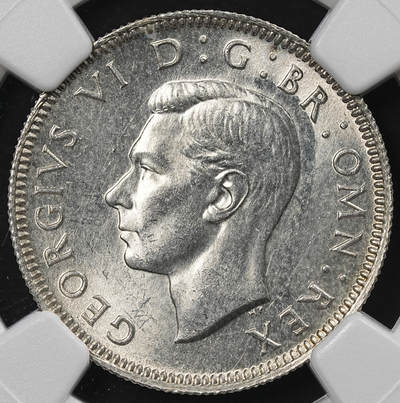修遠堂世界钱币第九十四期 - NGC MS64 1944年英国1先令银币